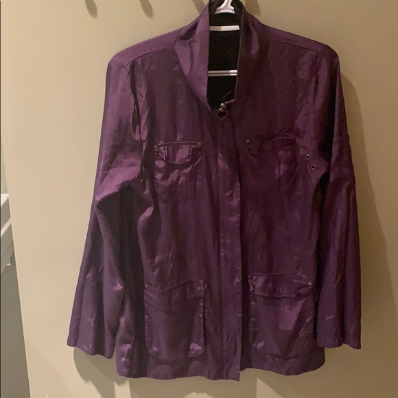 Black and Purple Reversible Utility Jacket - Picture 4 of 4
